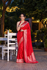 Shahi Sindoor Banarasi Saree