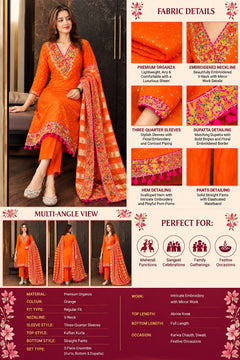 Kesari Gulab Embroidered Kurta Set