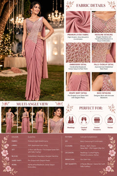 Rosewood Royale Pre-Draped Saree