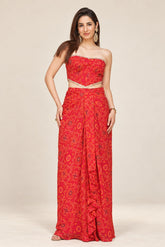 Emerald Riwaayat Corset Drape Skirt Set