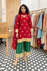 Gulnaar Panna Festive Suit Set