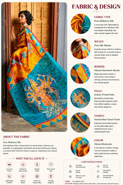 Kesari Batik Mulberry Saree