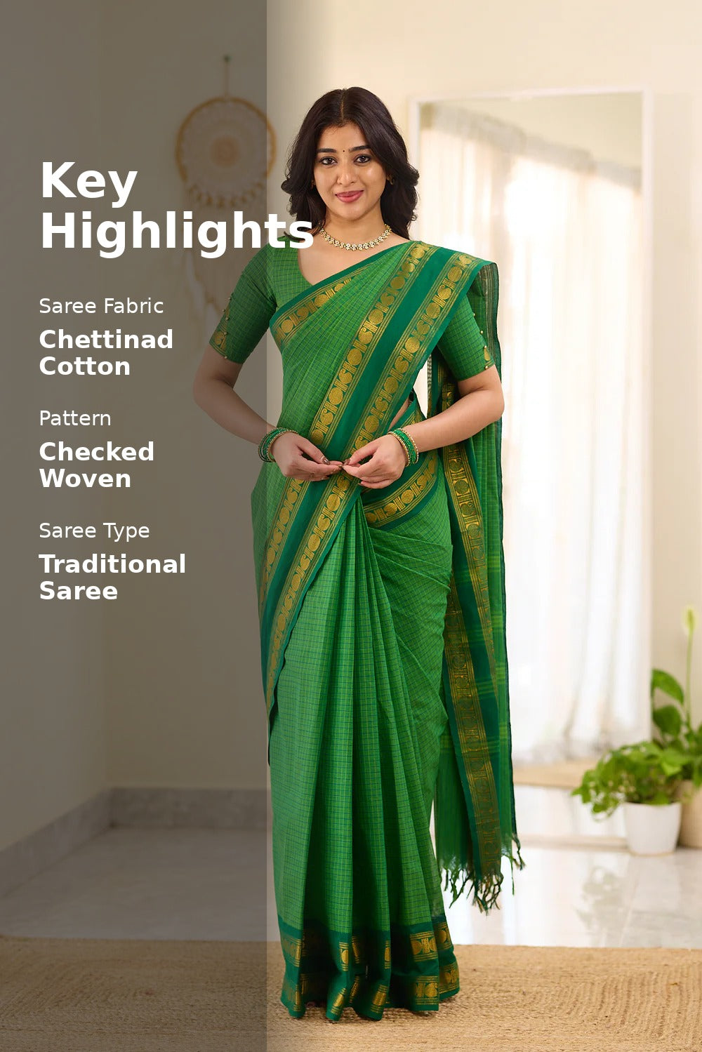 Heritage Kandangi Chettinad Cotton Saree