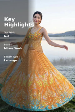 Peacock Mirror Glow Lehenga Ensemble
