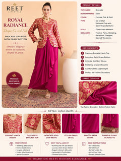 Rani Noor Banarasi Jacket & Satin Skirt Ensemble