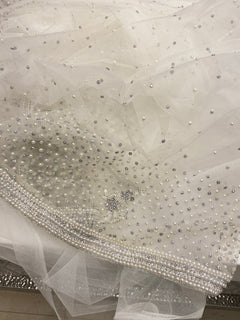 Net embroidery saree