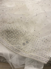 Net embroidery saree