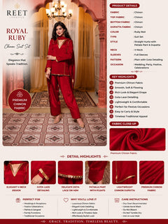 Rangreza Ruby Short Kurta with Farshi Salwar Set