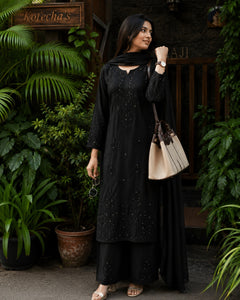 Noor Mocha Chikankari Kurta Set