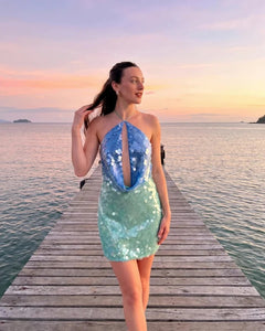 Ocean Pearl Sequin Dress