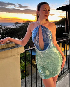 Ocean Pearl Sequin Dress