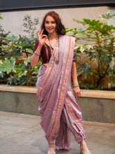 Pastel Khun & Ilkal Handloom Saree Lavender Pink