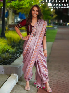 Women's Traditional Khun Saree or Customize into Nauvari Saree Handloom Ethnic Wear