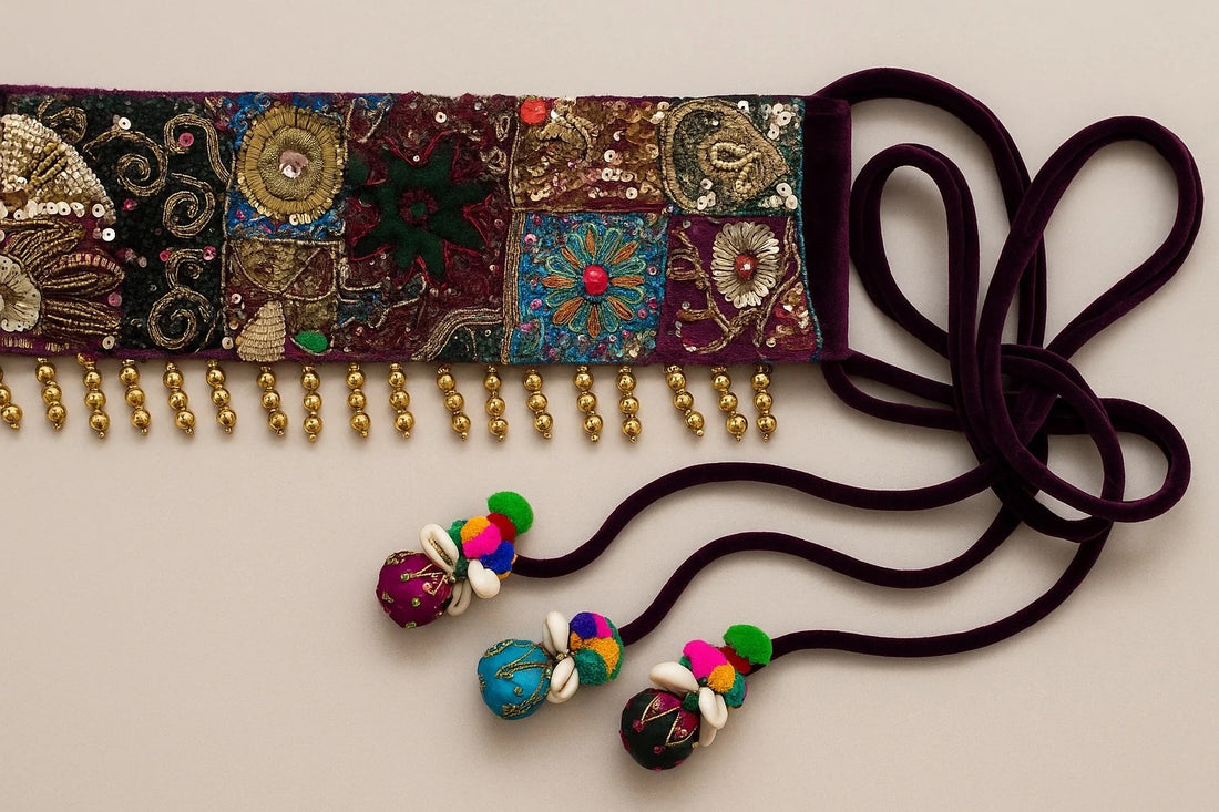 Velvet Patchwork Kamarbandh (Waistbelt)