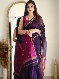 Dhara Maheshwari Zari Buti Saree