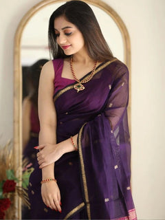 Dhara Maheshwari Zari Buti Saree