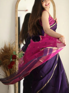 Dhara Maheshwari Zari Buti Saree