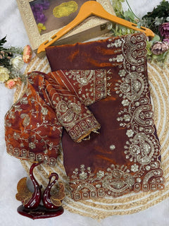 Zari Glam Stitched Blouse Ready-to-Wear Saree
