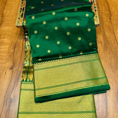 Kalanjali Pure Silk Paithani Saree with Golden Zari Border