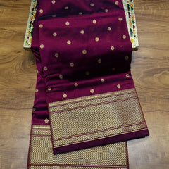 Kalanjali Pure Silk Paithani Saree with Golden Zari Border