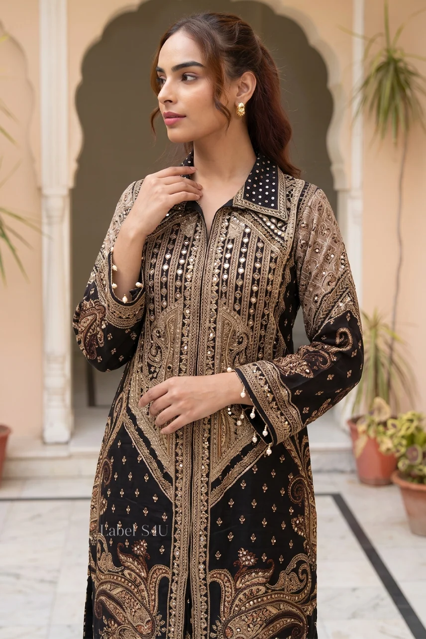 Ethnic Paisley Print Crepe Co-Ord Set