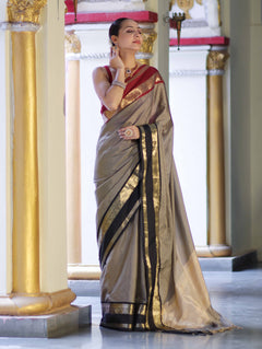 Banarasi Semi-Silk Zari Checks Saree