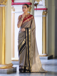 Banarasi Semi-Silk Zari Checks Saree