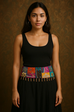 Velvet Patchwork Kamarbandh (Waistbelt)