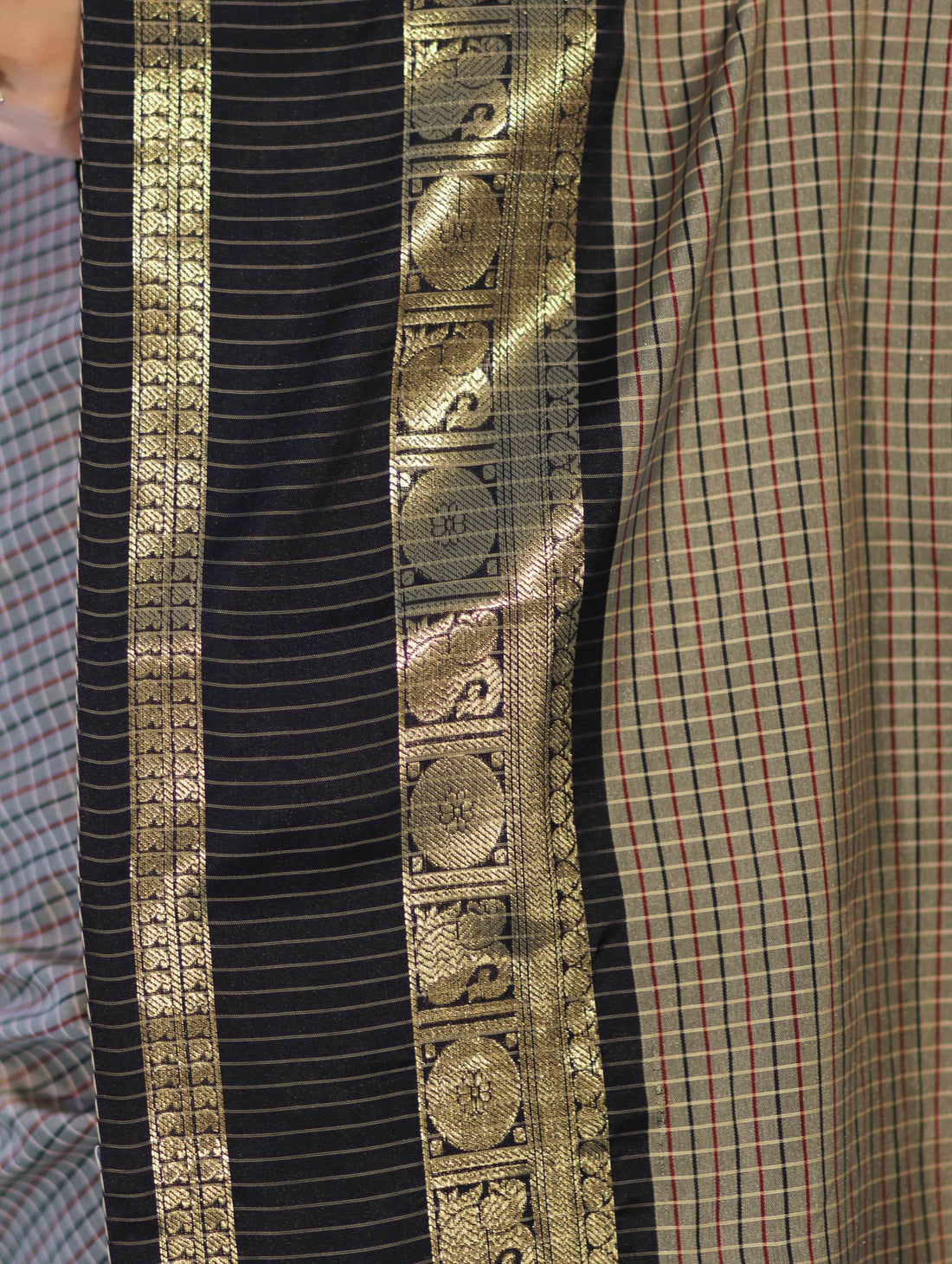 Banarasi Semi-Silk Zari Checks Saree