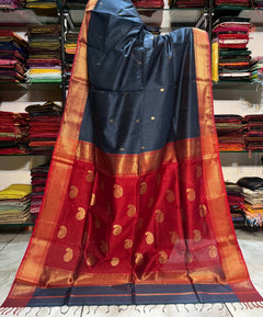 Ashthdhara Maheshwari Keri Zari Buti Saree