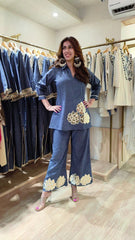 Blue Organic Cotton Denim Coord Set