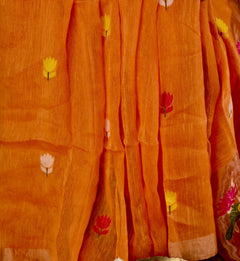 Rajvanshi Silk Linen Jamdani Saree