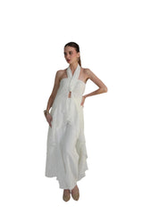 Elegant Halter Drape Resort Co-ord Set