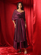 Organza Purple Aura Flow gown Dress Women