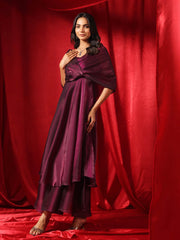 Organza Purple Aura Flow gown Dress Women