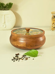 Saga Wooden Masala Storage Box