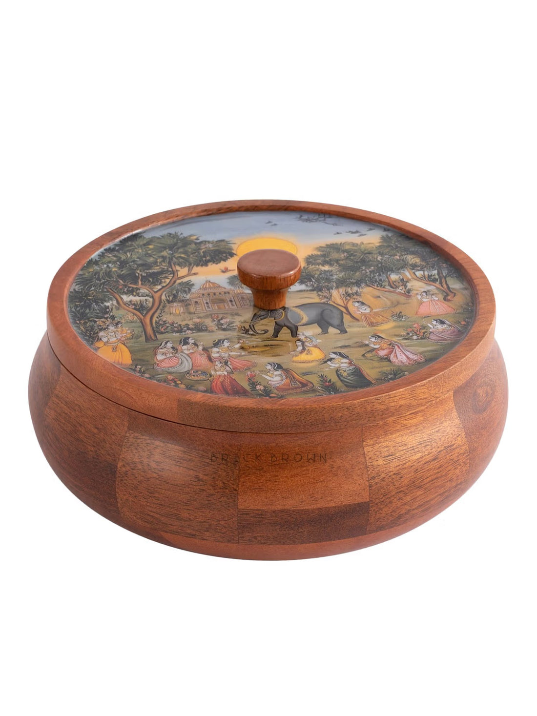 Saga Wooden Masala Storage Box
