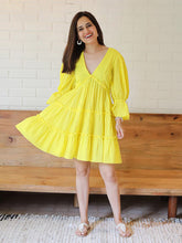 Yellow Flared Cotton Buttercup Dress