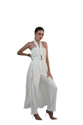 Elegant Halter Drape Resort Co-ord Set