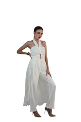 Elegant Halter Drape Resort Co-ord Set