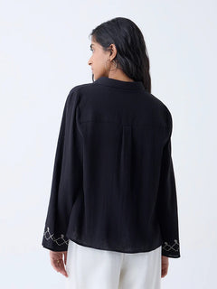 Black Floral Bombay Paisley Shirt
