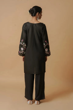 Cotton Black Ishita Kashmiri Aari Kurta