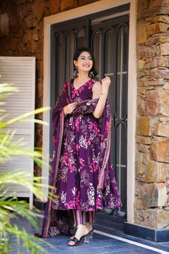 Cotton Violet Whimsy Suit Set