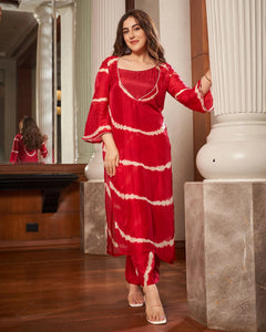 Rang Leheriya Silk Kurta Set