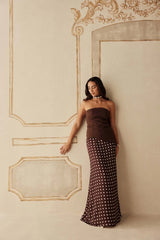 Rich Chocolate Brown Cotton Satin Top