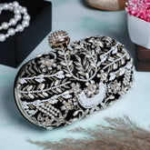 Black Bridal Ethnic Clutch
