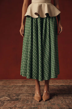 Oyster Cotton Linen Twill Top