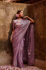 Light Pink Tissue Handloom Saree