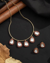 Ruby Reyom Hasli Necklace Jewelry Set