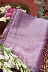 Light Pink Tissue Handloom Saree